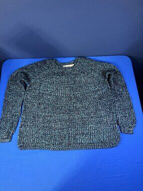 Share Faded Glory Women’s Pullover Sweater Blend of Blues and Greens Size Large